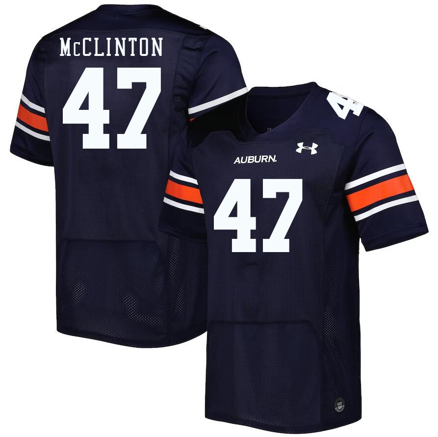 Men #47 Mac McClinton Auburn Tigers College Football Jerseys Stitched-Navy